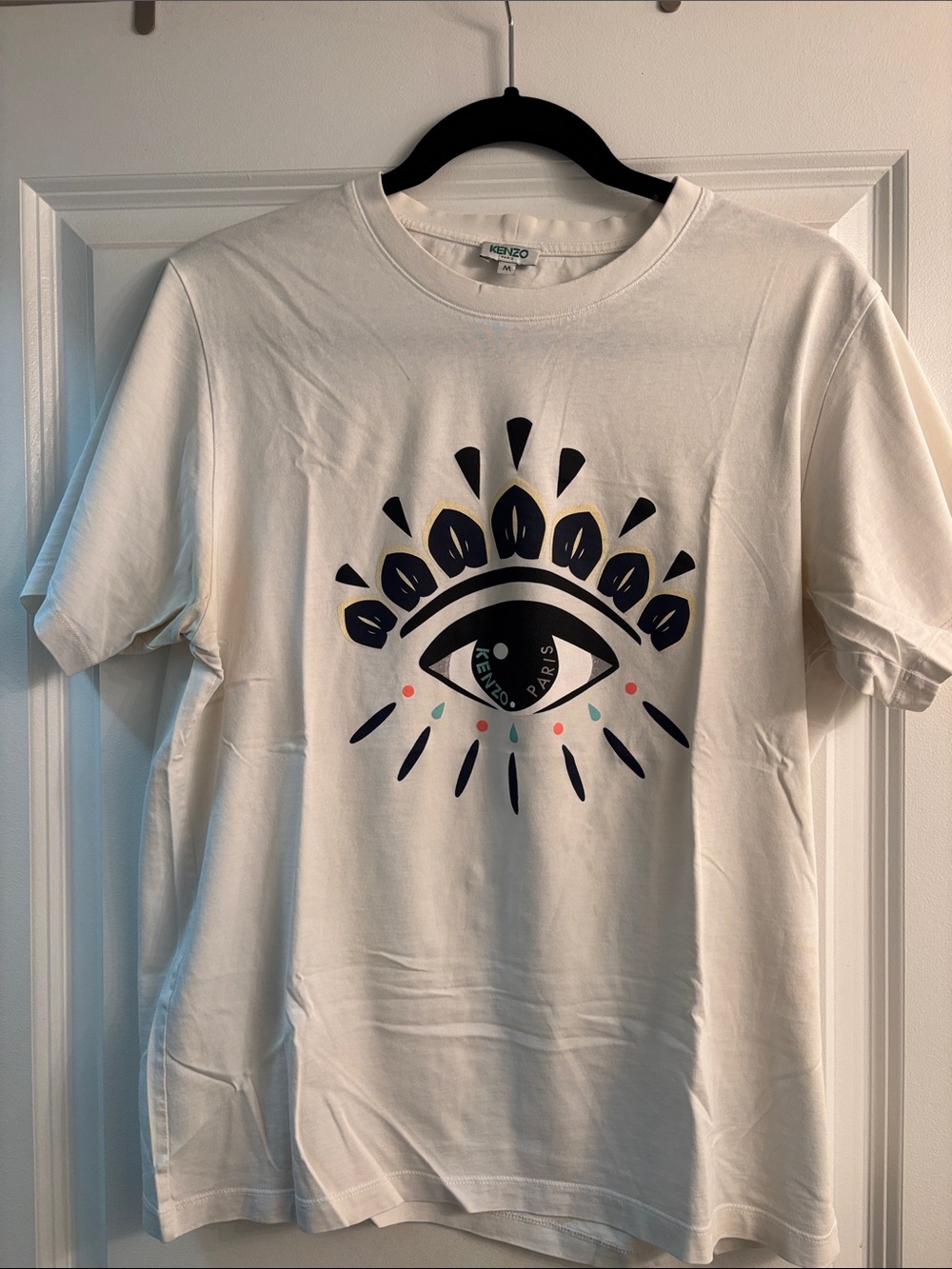 Kenzo White Graphic Eye Logo Short Sleeve Tee
